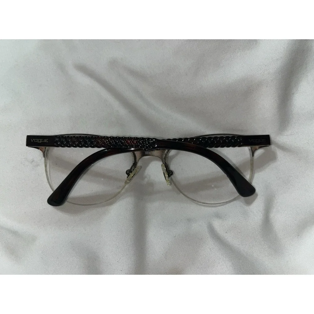 VOGUE EYEGLASSES FRAME VO 3998 934 50-19-135 BLACK TORTOISE HALF RIMLESS Frames